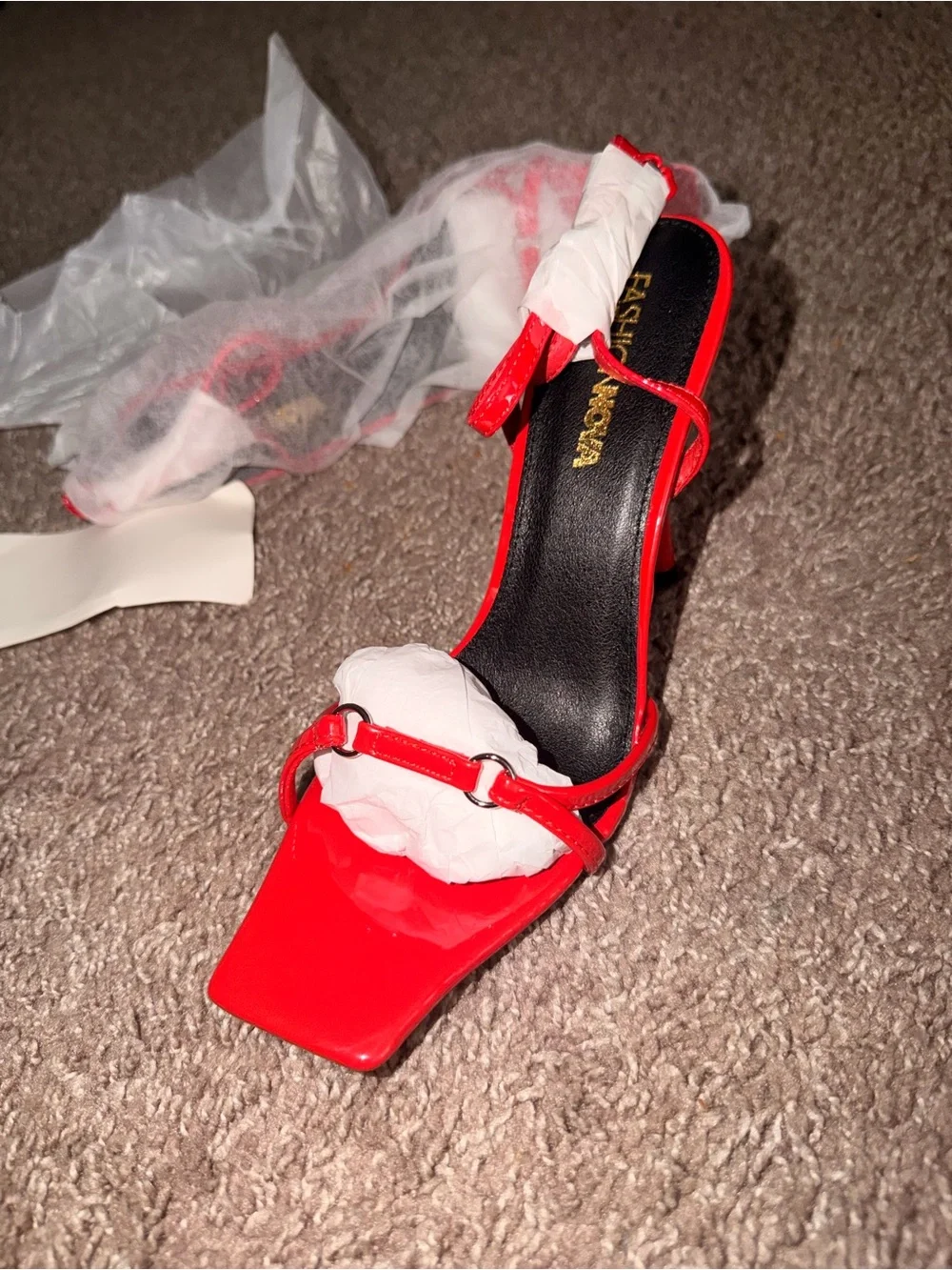 Fashion Nova Rulebreaker Heeled Sandals - Red